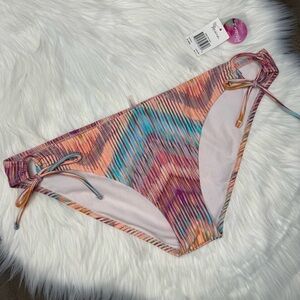 NWT Raisins Multicolored Sweet Pea Side Tie Bikini Bottom